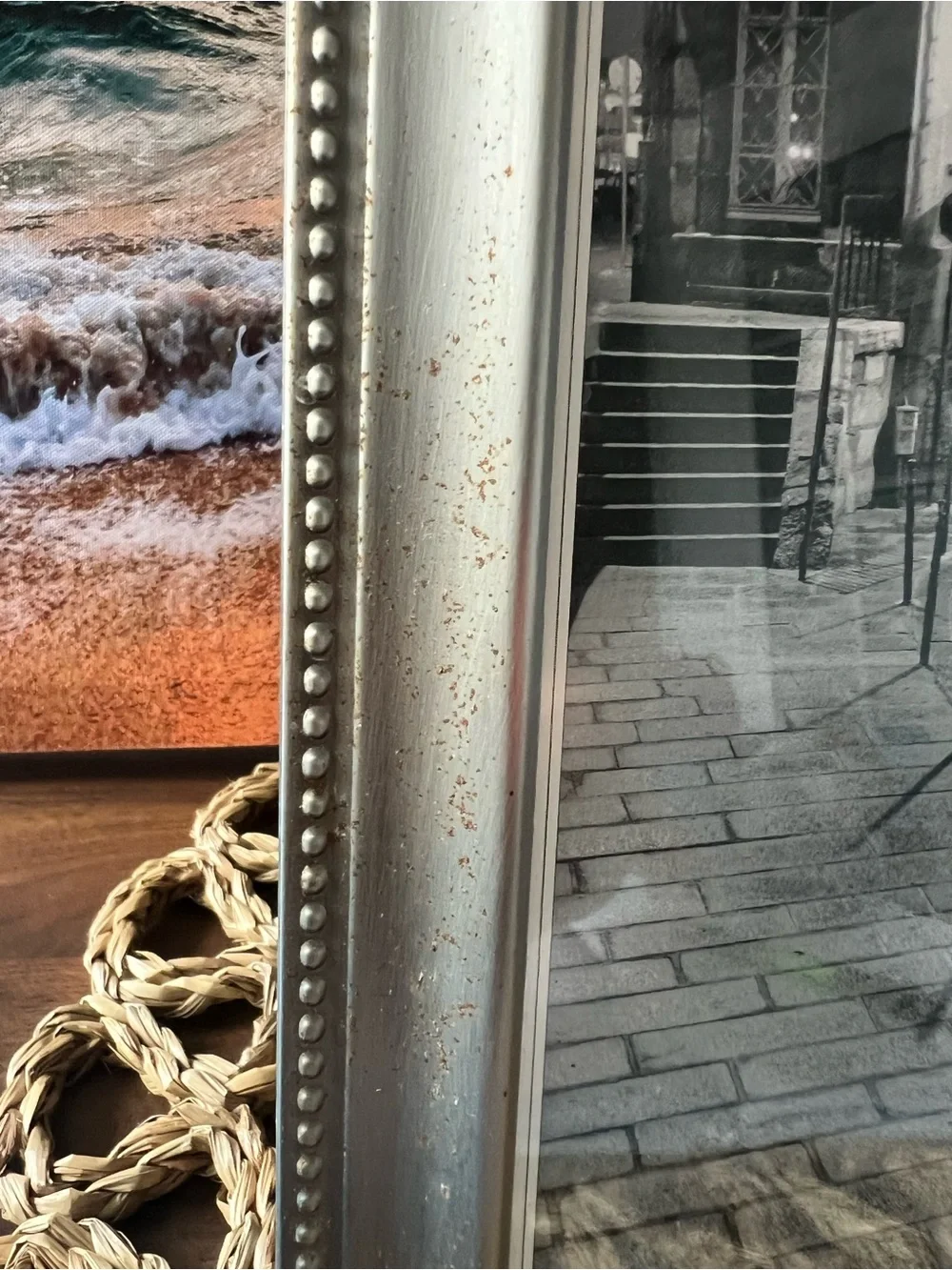 Silver Beaded Photo Frame